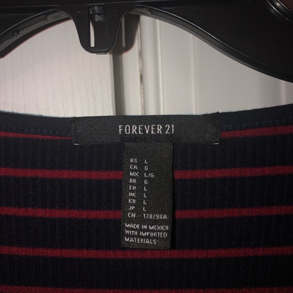 Navy blue and red body con dress - Picture 3 of 3